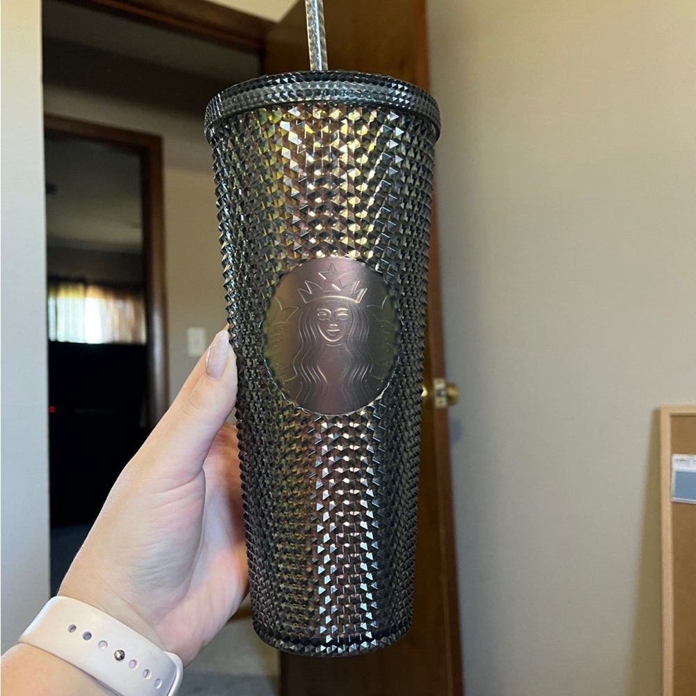 Starbucks studded iridescent black tumbler